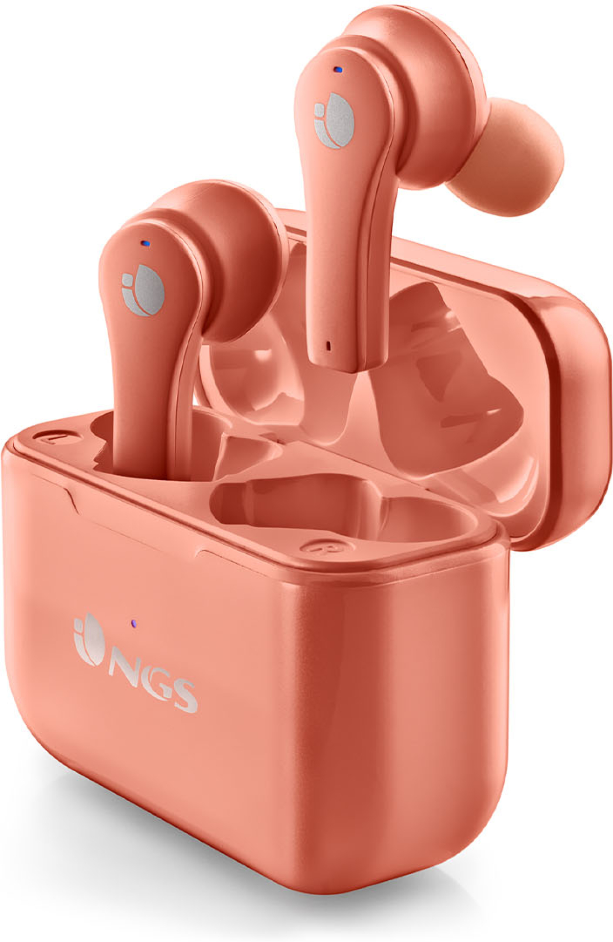 Слушалки NGS Artica Bloom, с Bluetooth, със зареждащ кейс, USB Type-C, корална ниска цена с бърза доставка - BestPC.BG