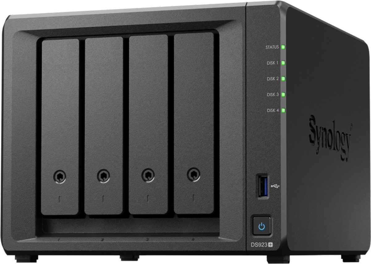 Мрежов сторидж (NAS/SAN) Synology DiskStation DS923+, Tower, 4-гнезда 3.5\'\' SATA HDD/SSD, 2 x M.2 2280 NVMeна ниска цена с бърза доставка - BestPC.BG