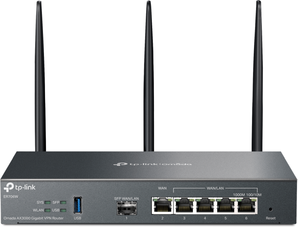 Omada гигабитен VPN рутер TP-Link ER706W AX3000на ниска цена с бърза доставка - BestPC.BG