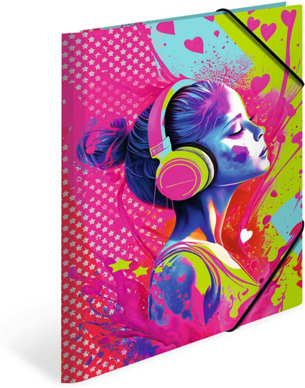 Herma Папка Music Girl, картонена, с ластик, A4, музикално момичена ниска цена с бърза доставка - BestPC.BG
