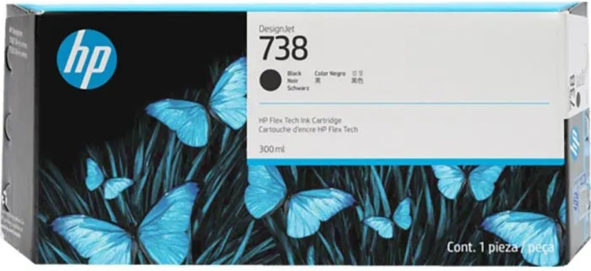 Касета с мастило HP 738 300-ml Black DesignJet Ink Cartridgeна ниска цена с бърза доставка - BestPC.BG