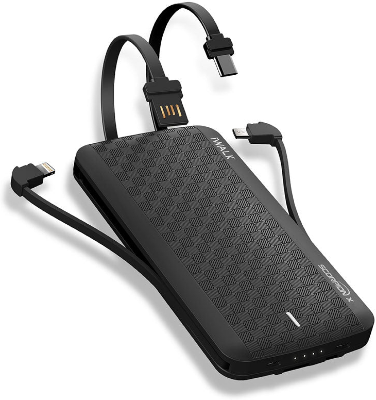 Външна батерия Scorpion X Powerbank с вградени кабели на ниска цена с бърза доставка - BestPC.BG