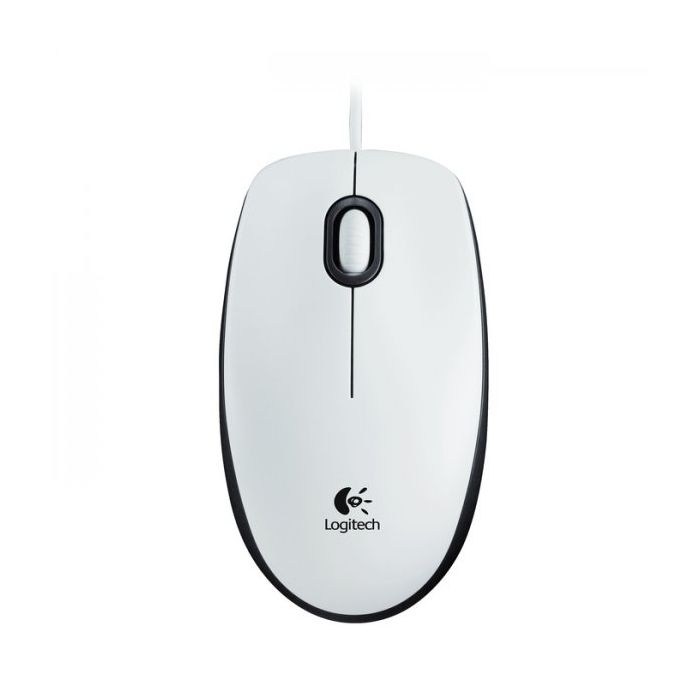 МИШКА LOGITECH M100 - Жична - Бялаф - PN 910-006764на ниска цена с бърза доставка - BestPC.BG