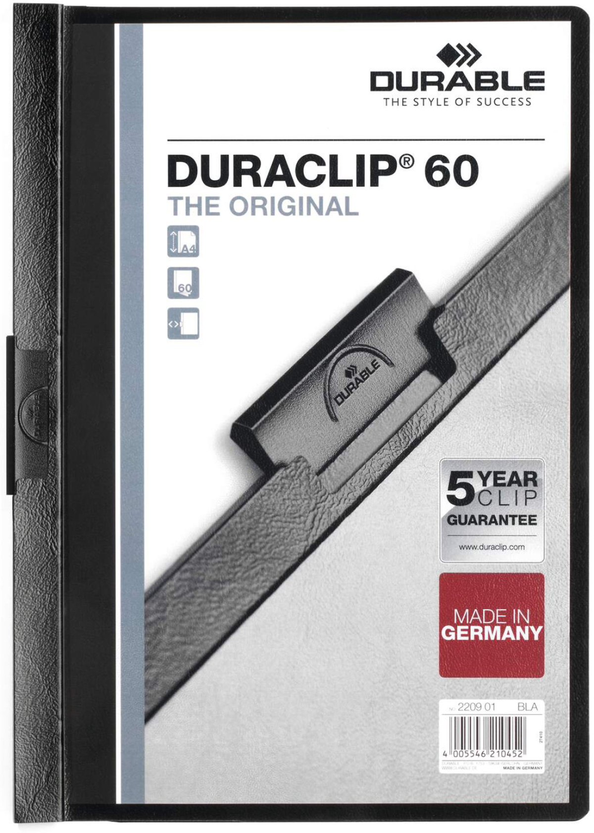 Durable Папка Duraclip 60, A4, чернана ниска цена с бърза доставка - BestPC.BG