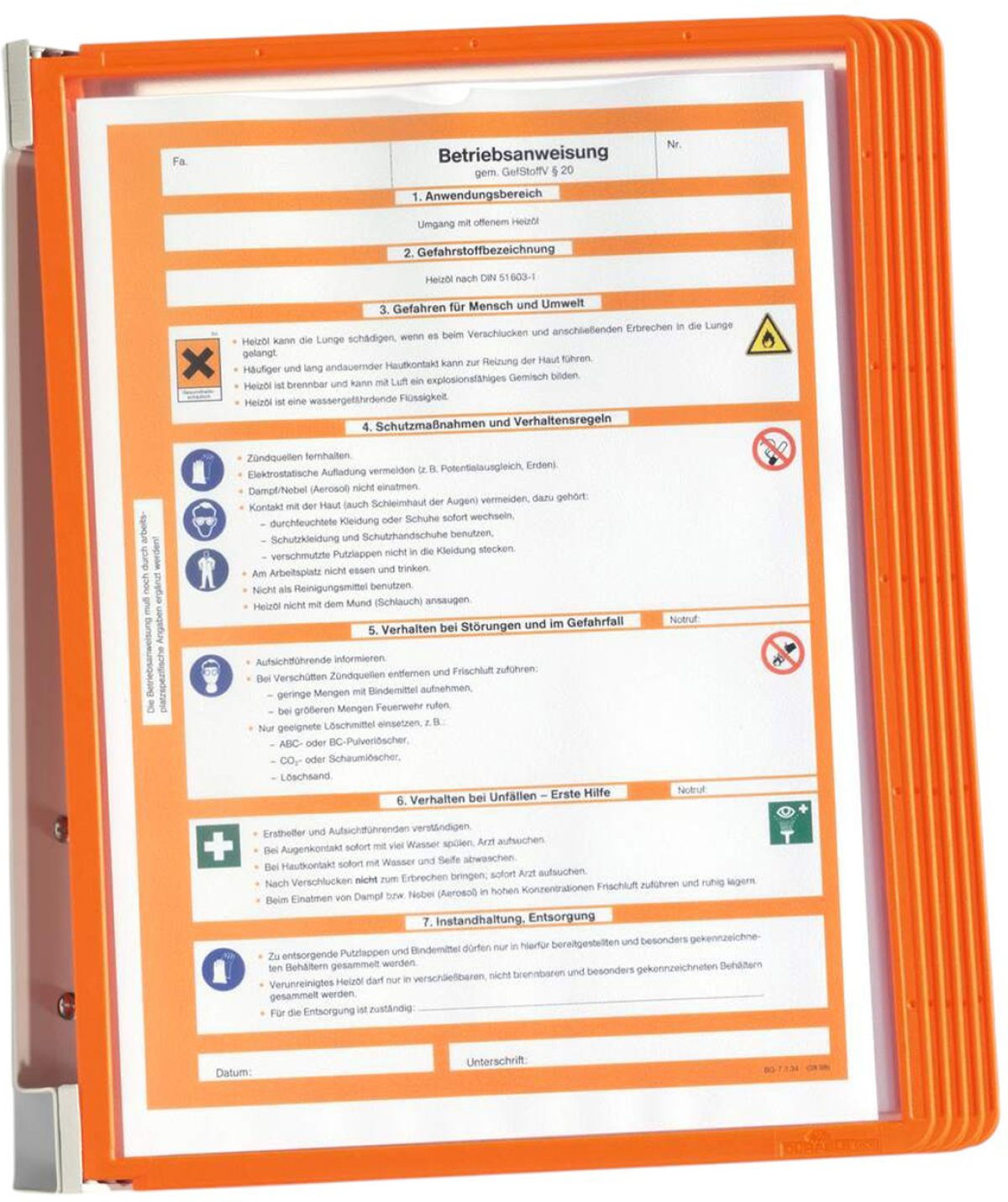 Продукт Durable Информационна система Vario Wall, A4, с 5 джоба, оранжевана ниска цена с бърза доставка - BestPC.BG