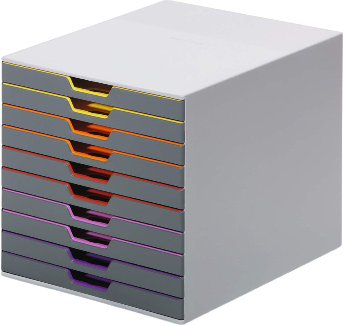 Продукт Durable Бокс за документи Varicolor, с 10 чекмеджета, сивна ниска цена с бърза доставка - BestPC.BG
