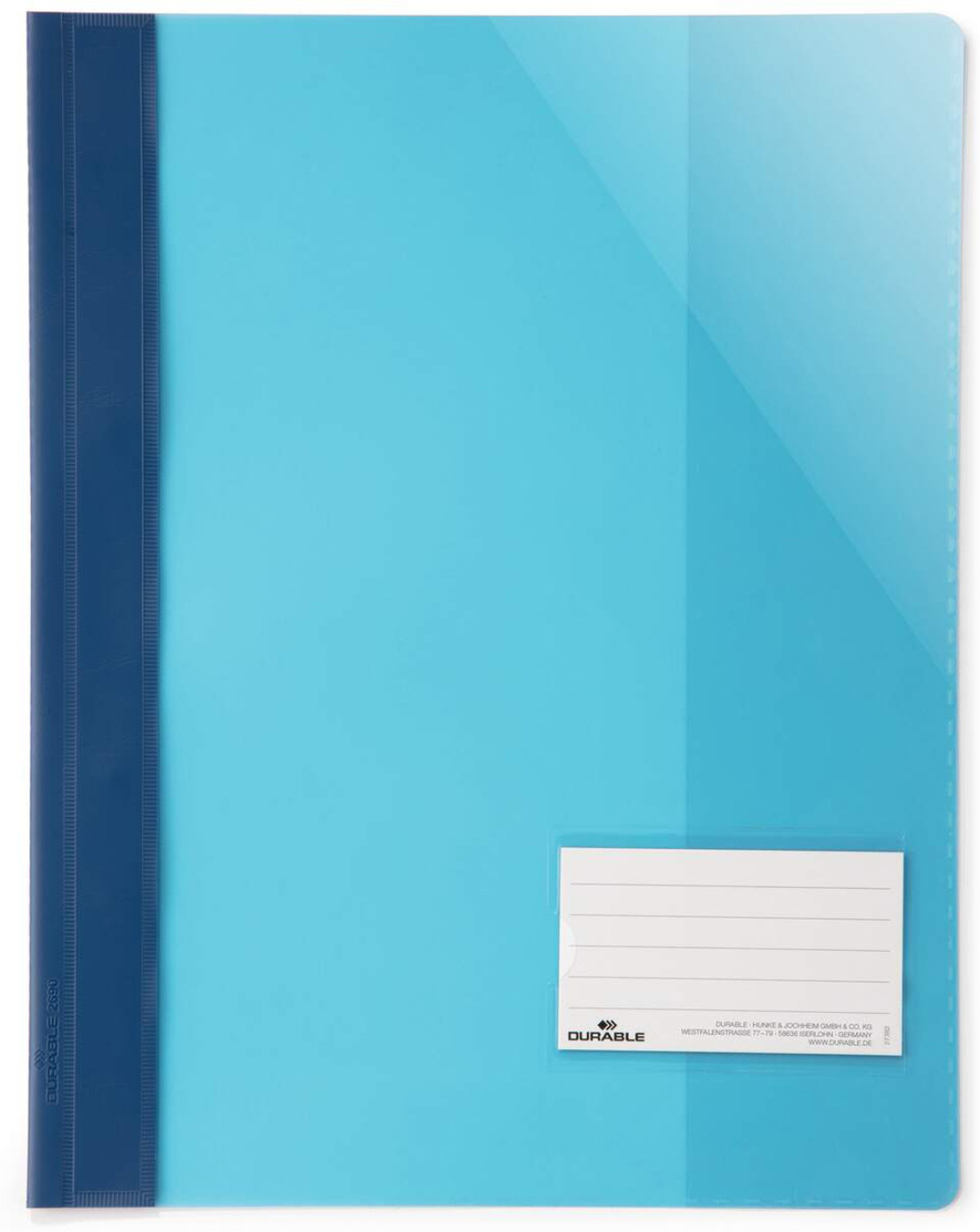 Durable Папка, A4+, PP, с джоб за визитка, синяна ниска цена с бърза доставка - BestPC.BG