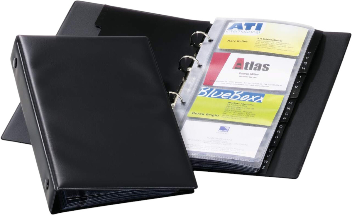 Продукт Durable Визитник Visifix, с рингове, за 96 визитки, черенна ниска цена с бърза доставка - BestPC.BG