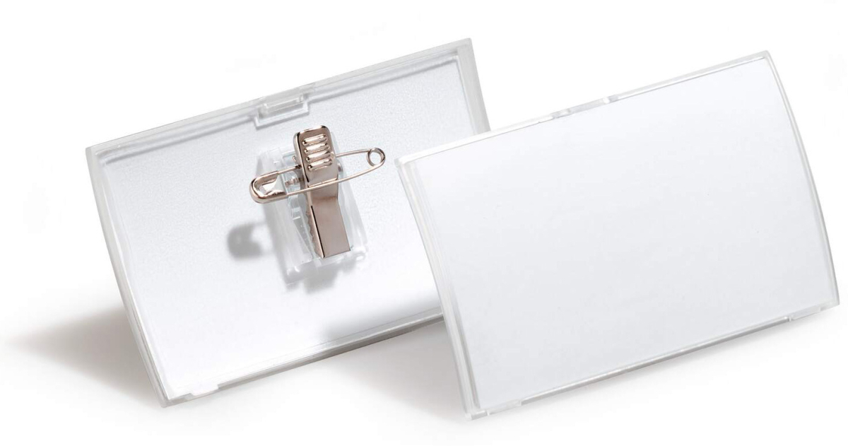 Durable Бадж Click Fold, с игла и щипка, хоризонтален, 40 х 75 mm, 25 брояна ниска цена с бърза доставка - BestPC.BG