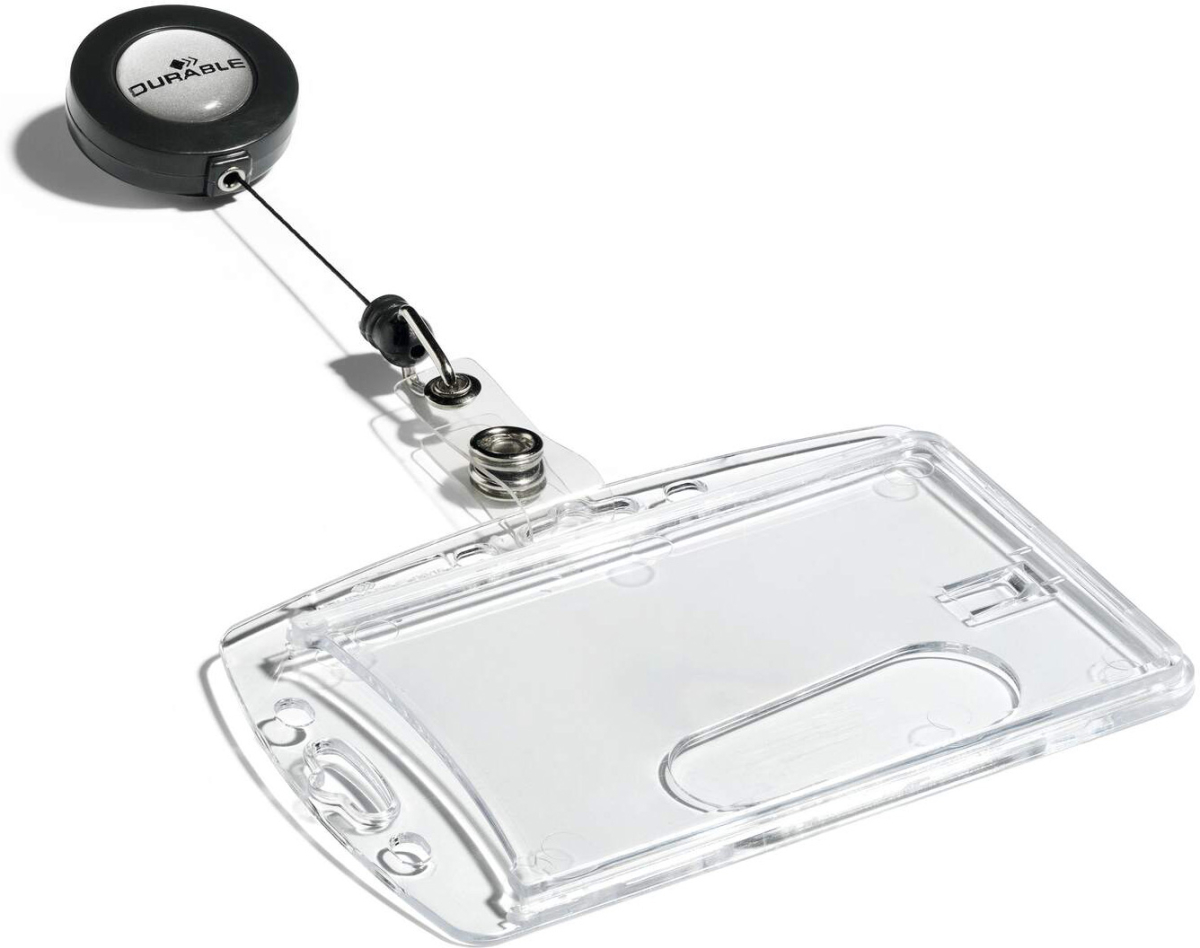 Продукт Durable Бадж Enclosed, хоризонтален и вертикален, с ретрактор, 10 брояна ниска цена с бърза доставка - BestPC.BG