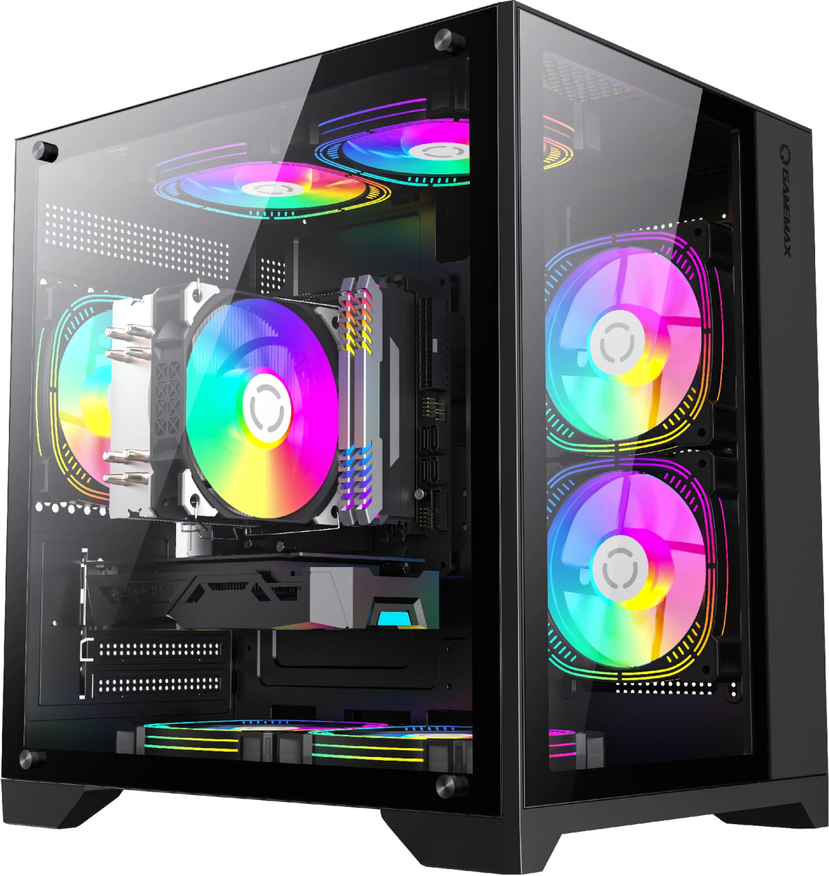 Gamemax кутия Case mATX - Infinity Mini Blackна ниска цена с бърза доставка - BestPC.BG