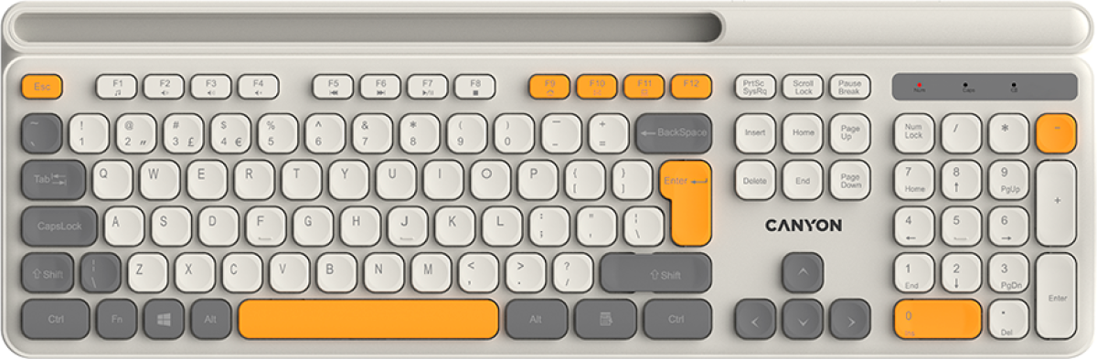 Клавиатура CANYON keyboard HKB-W03 EN AAA Wireless Beigeна ниска цена с бърза доставка - BestPC.BG