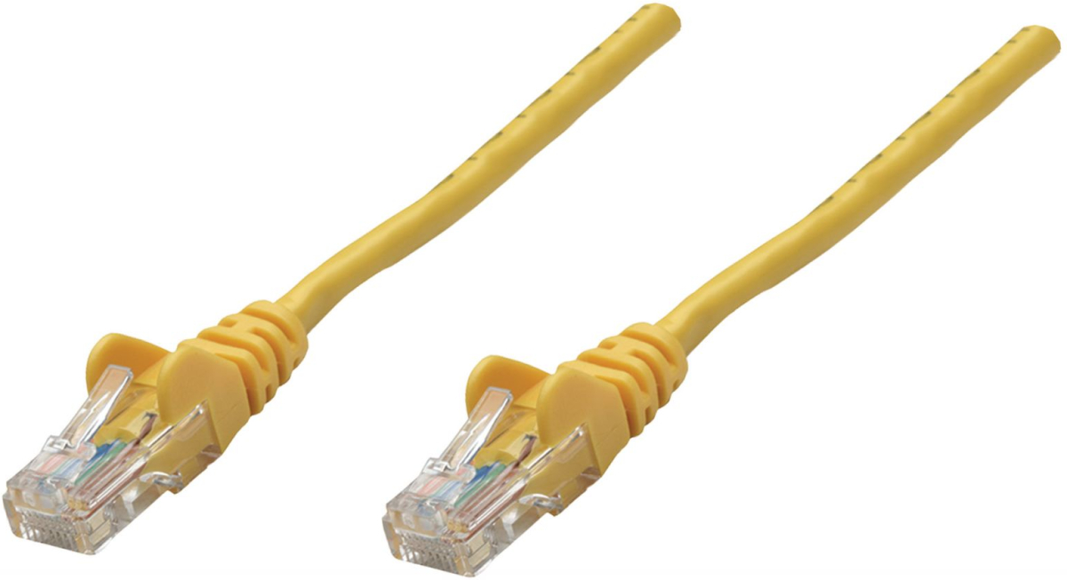 INTELLINET 730808 :: Patch кабел Cat. 6 UTP, 0.25 м, жълтна ниска цена с бърза доставка - BestPC.BG