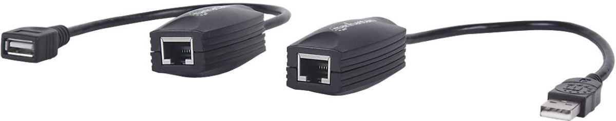 Кабел/адаптер MANHATTAN 179300 : USB(Type-A) Extender по RJ-45 до 60m, 12 Mbpsна ниска цена с бърза доставка - BestPC.BG