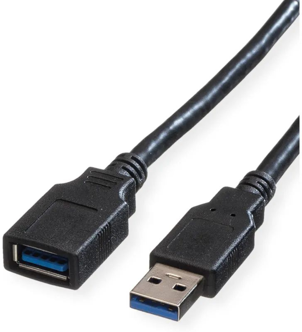 ROLINE 11.02.8977 : USB 3.2 Gen 1 кабел, A - A, M-F, черен, 0.8 мна ниска цена с бърза доставка - BestPC.BG