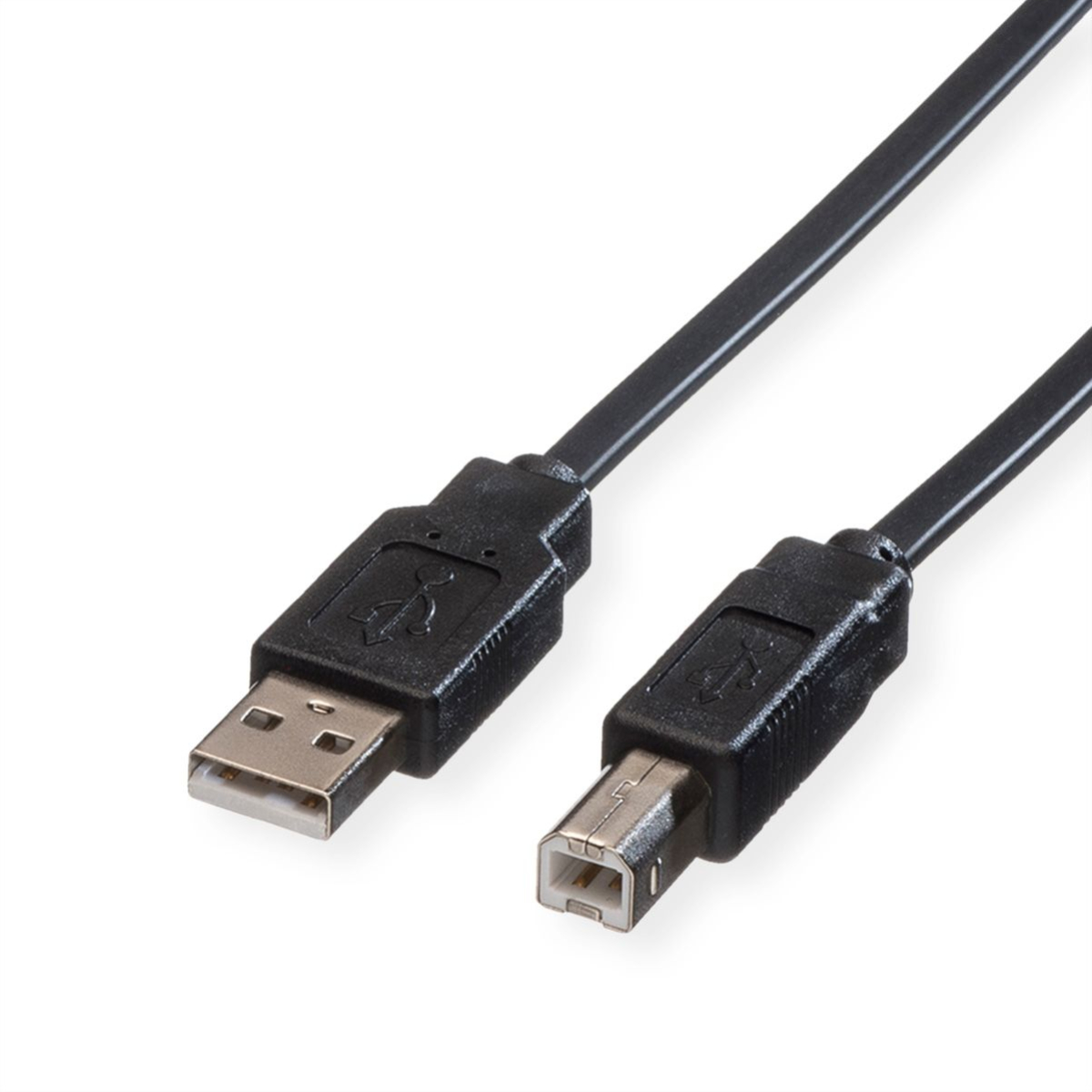 ROLINE 11.02.8868 :: USB 2.0 Flat кабел, A-B, 1.8 мна ниска цена с бърза доставка - BestPC.BG