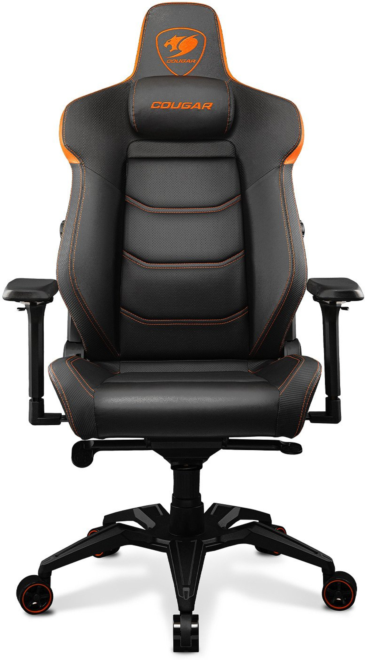 Геймърски стол COUGAR Armor EVO Royal, PVC кожа, Газов амортисьор, 1320 - 1390 мм, 160 кг, Черенна ниска цена с бърза доставка - BestPC.BG