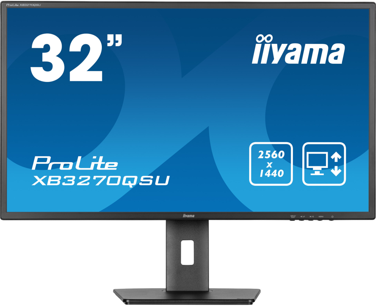 Монитор IIYAMA XB3270QSU-B1, 31.5\'\' IPS LED, AG, 16:9, 2560x1440, 250cd/m2, 3ms, HDMI, DPна ниска цена с бърза доставка - BestPC.BG