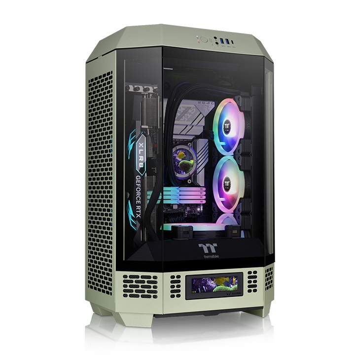 Кутия Thermaltake Tower 300 Matcha Greenна ниска цена с бърза доставка - BestPC.BG