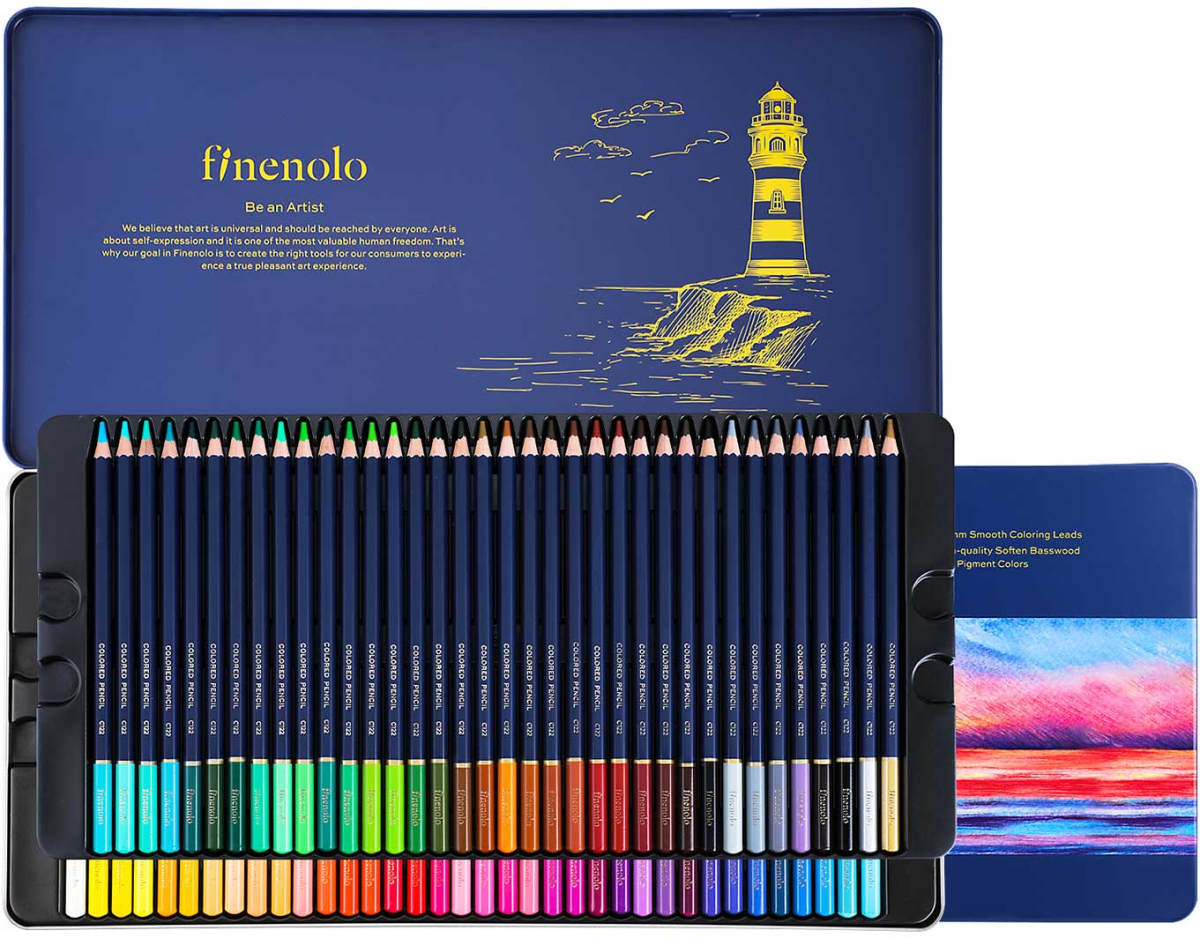 Deli Цветни моливи Finenolo, 72 цвята, в метална кутияна ниска цена с бърза доставка - BestPC.BG