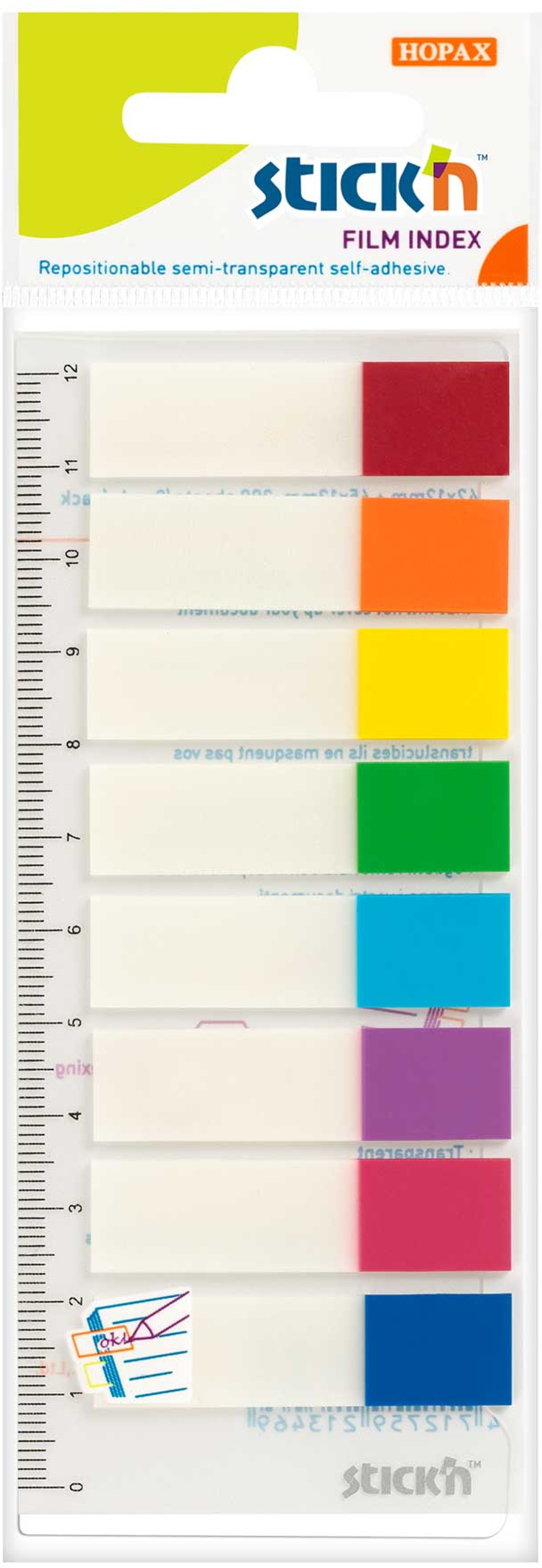 Stick'n Самозалепващи се индекси, 45 x 12 mm, 8 цвята, 120 листана ниска цена с бърза доставка - BestPC.BG