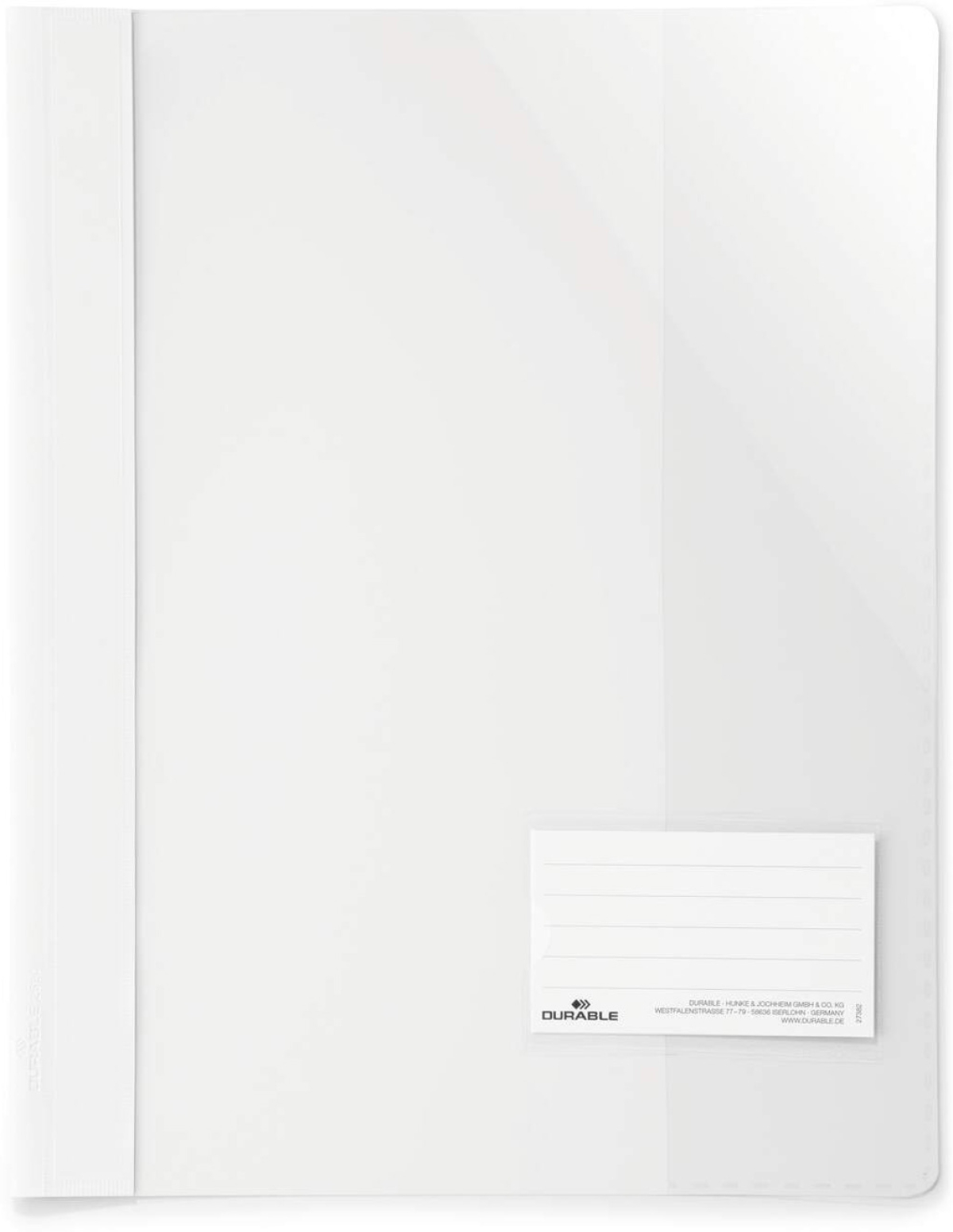 Durable Папка, A4+, PP, с джоб за визитка, бялана ниска цена с бърза доставка - BestPC.BG