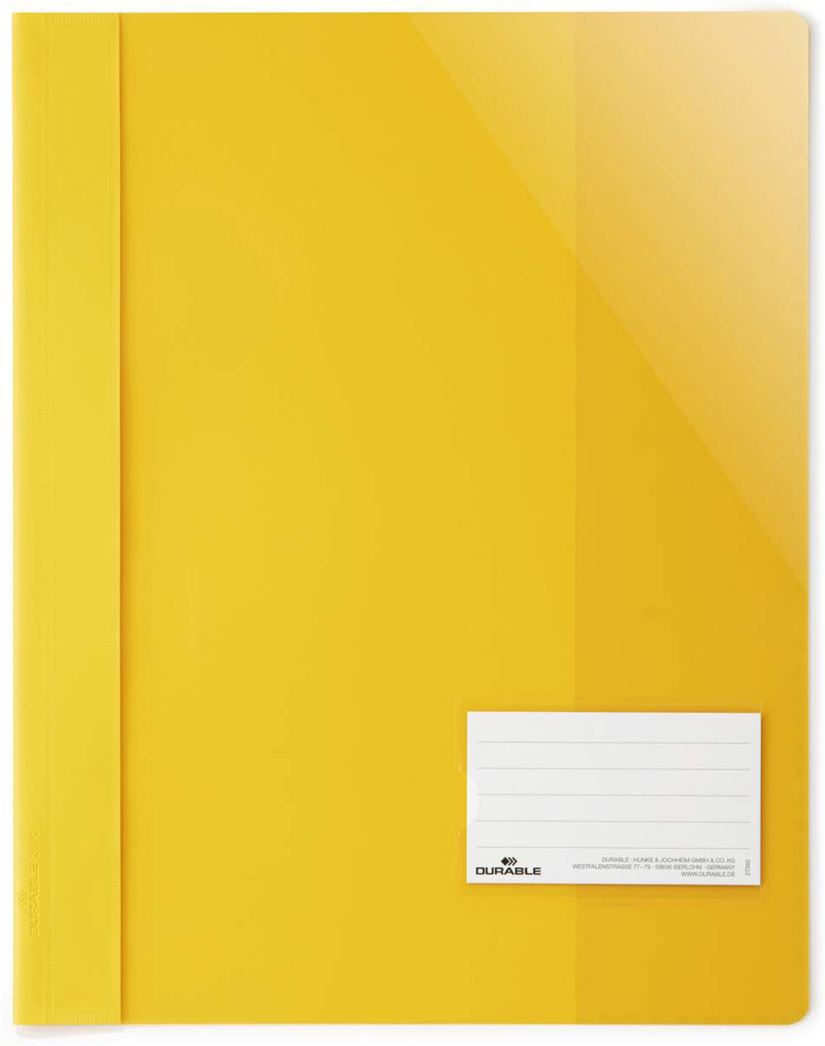 Durable Папка, A4+, PP, с джоб за визитка, жълтана ниска цена с бърза доставка - BestPC.BG