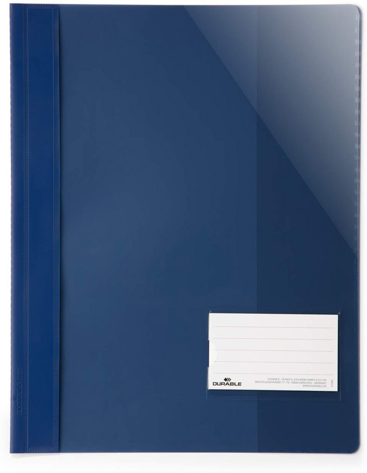 Durable Папка, A4+, PP, с джоб за визитка, Тъмносиняна ниска цена с бърза доставка - BestPC.BG