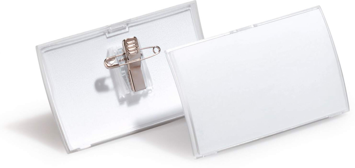 Durable Бадж Click Fold, с игла и щипка, хоризонтален, 54 х 90 mm, 25 брояна ниска цена с бърза доставка - BestPC.BG