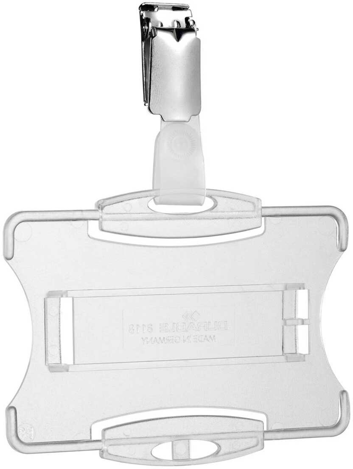 Durable Бадж ID, хоризонтален, пластмасов, за 1 карта, прозрачен, 10 брояна ниска цена с бърза доставка - BestPC.BG