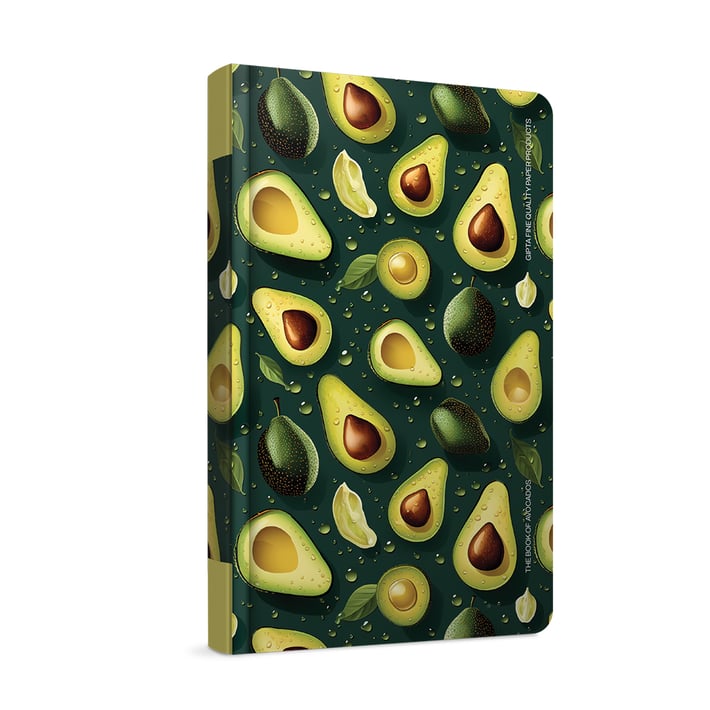 Gipta Тетрадка Avocado, 13 x 21 cm, кремава хартия, широки редове, твърда корицана ниска цена с бърза доставка - BestPC.BG