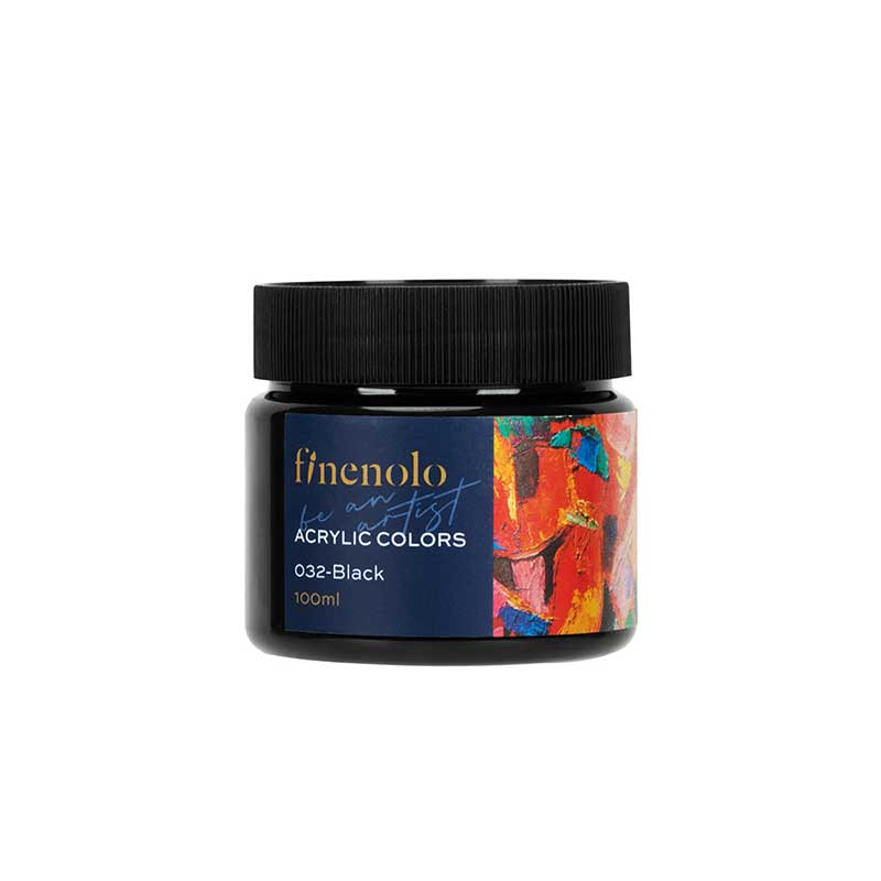 Deli Акрилна боя Finenolo, в бурканче, 100 ml, наситеночернана ниска цена с бърза доставка - BestPC.BG
