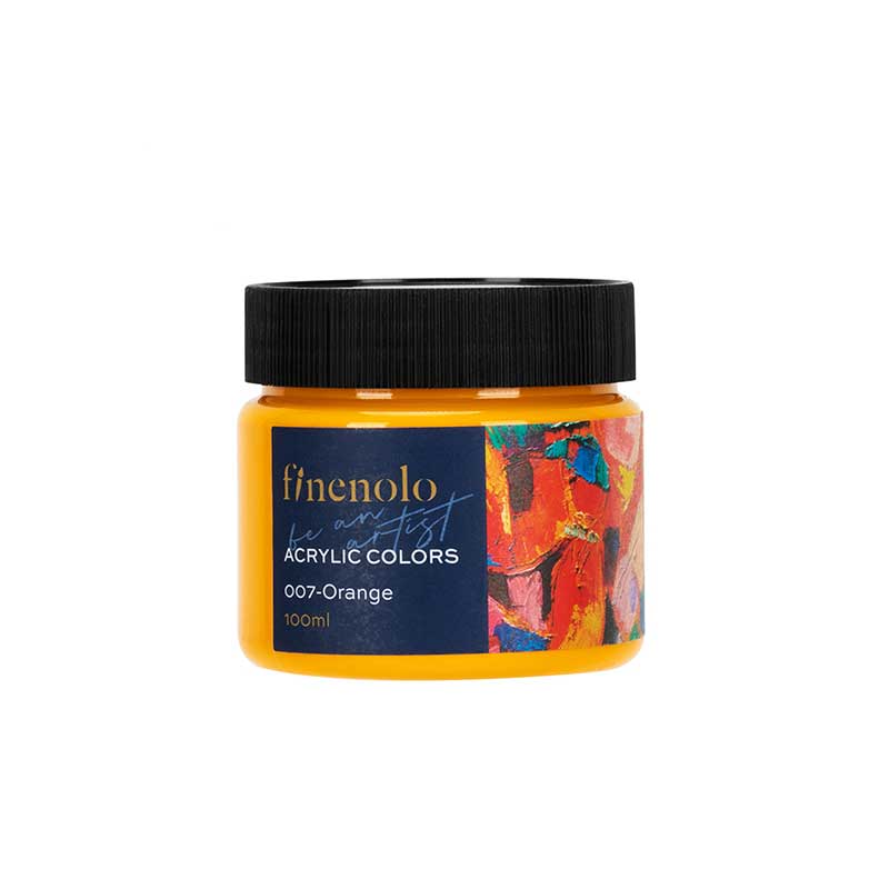 Deli Акрилна боя Finenolo, в бурканче, 100 ml, оранжевана ниска цена с бърза доставка - BestPC.BG