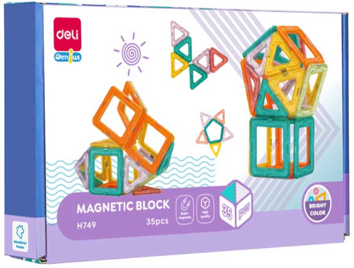Deli Конструктор Genius, магнитен, 35 частина ниска цена с бърза доставка - BestPC.BG