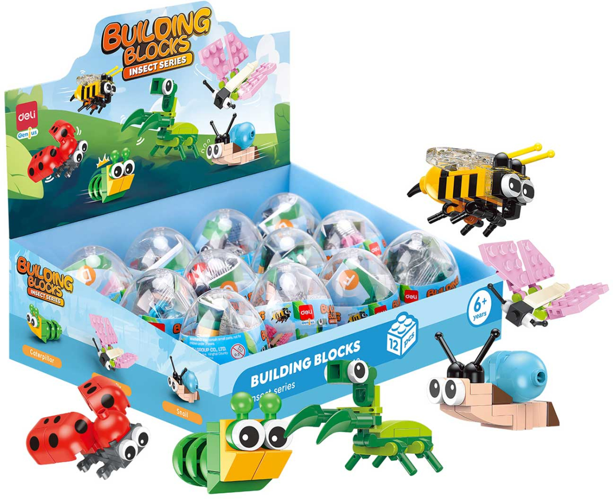 Deli Конструктор-насекоми Genius, в яйце, асортина ниска цена с бърза доставка - BestPC.BG