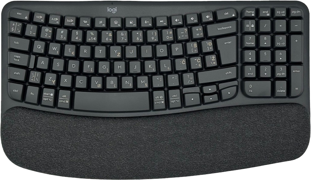 Клавиатура LOGITECH Wave Bluetooth ergonomic keyboard - GRAPHITE - US INT'Lна ниска цена с бърза доставка - BestPC.BG