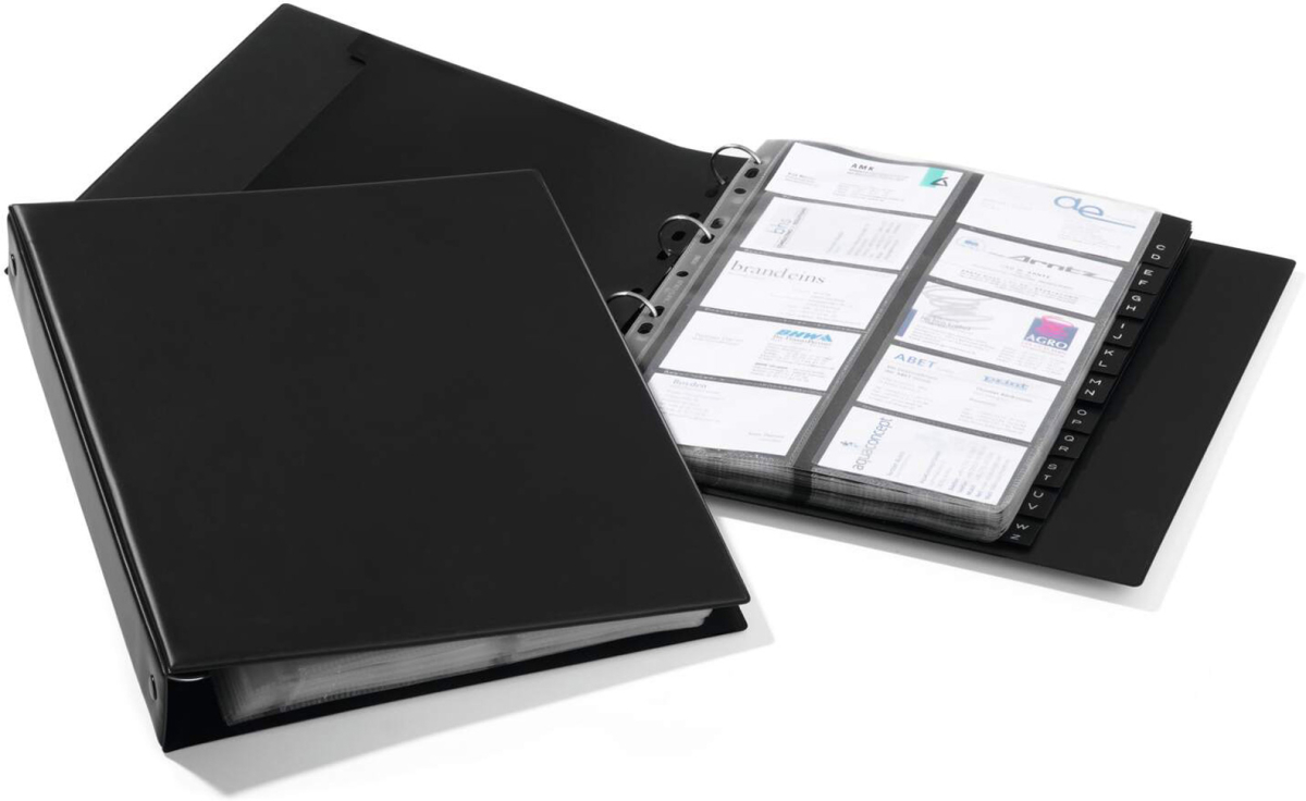 Продукт Durable Визитник Visifix, с рингове, за 400 визитки, черенна ниска цена с бърза доставка - BestPC.BG