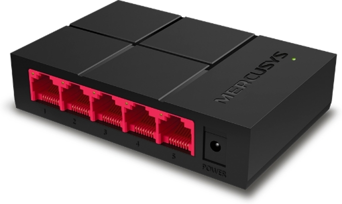 Комутатор/Суич 5-портов настолен комутатор Mercusys MS105G 10-100-1000 Mbpsна ниска цена с бърза доставка - BestPC.BG