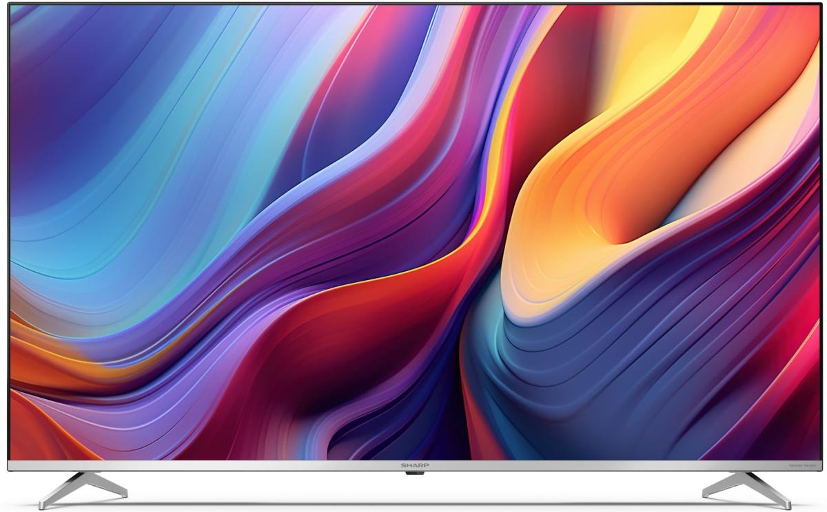 Телевизор Sharp 4K Ultra HD Google TV, 50" 3840 x 2160, QLED, ВТ, HDMI, Wi-Fi, Netflix, Черенна ниска цена с бърза доставка - BestPC.BG