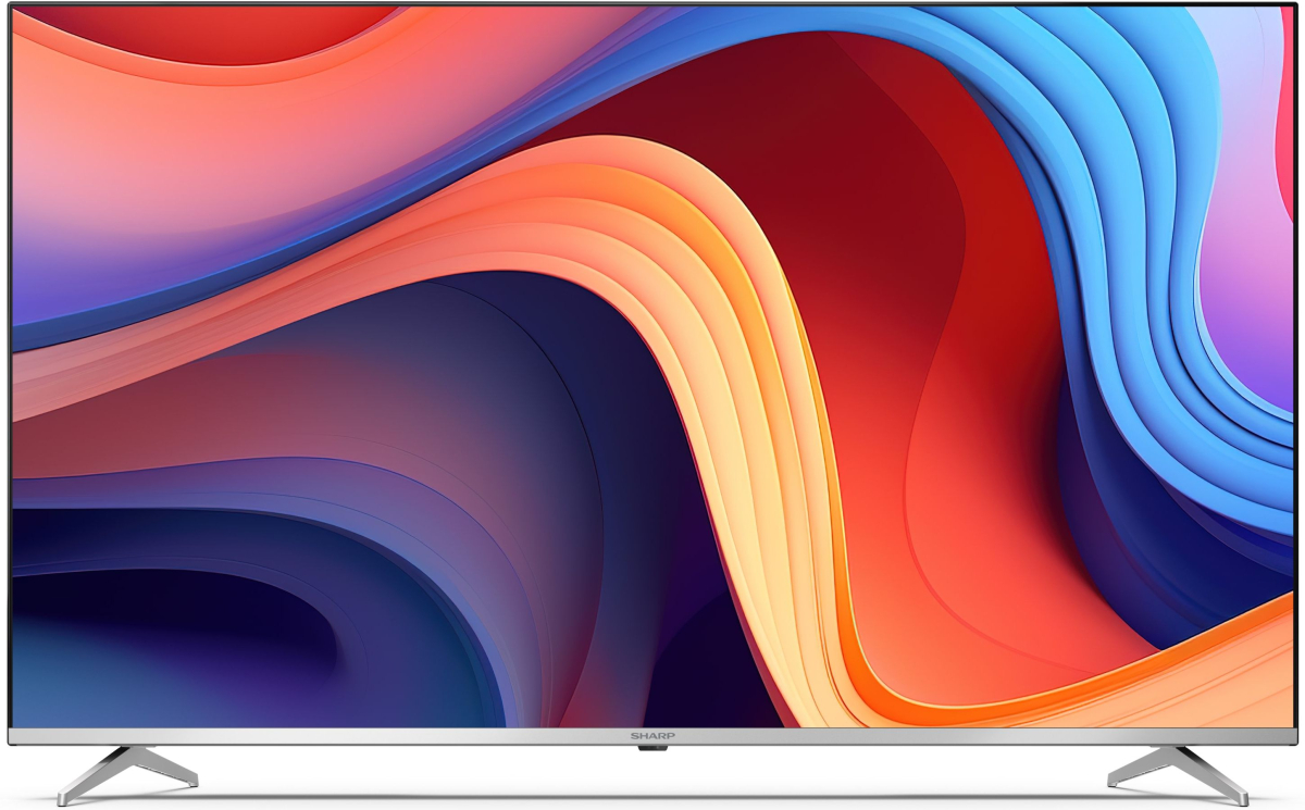 Телевизор Sharp 4K Ultra HD Google TV, 55" 3840 x 2160, QLED, HDMI, BT, Wi-Fi, YouTube, Черенна ниска цена с бърза доставка - BestPC.BG