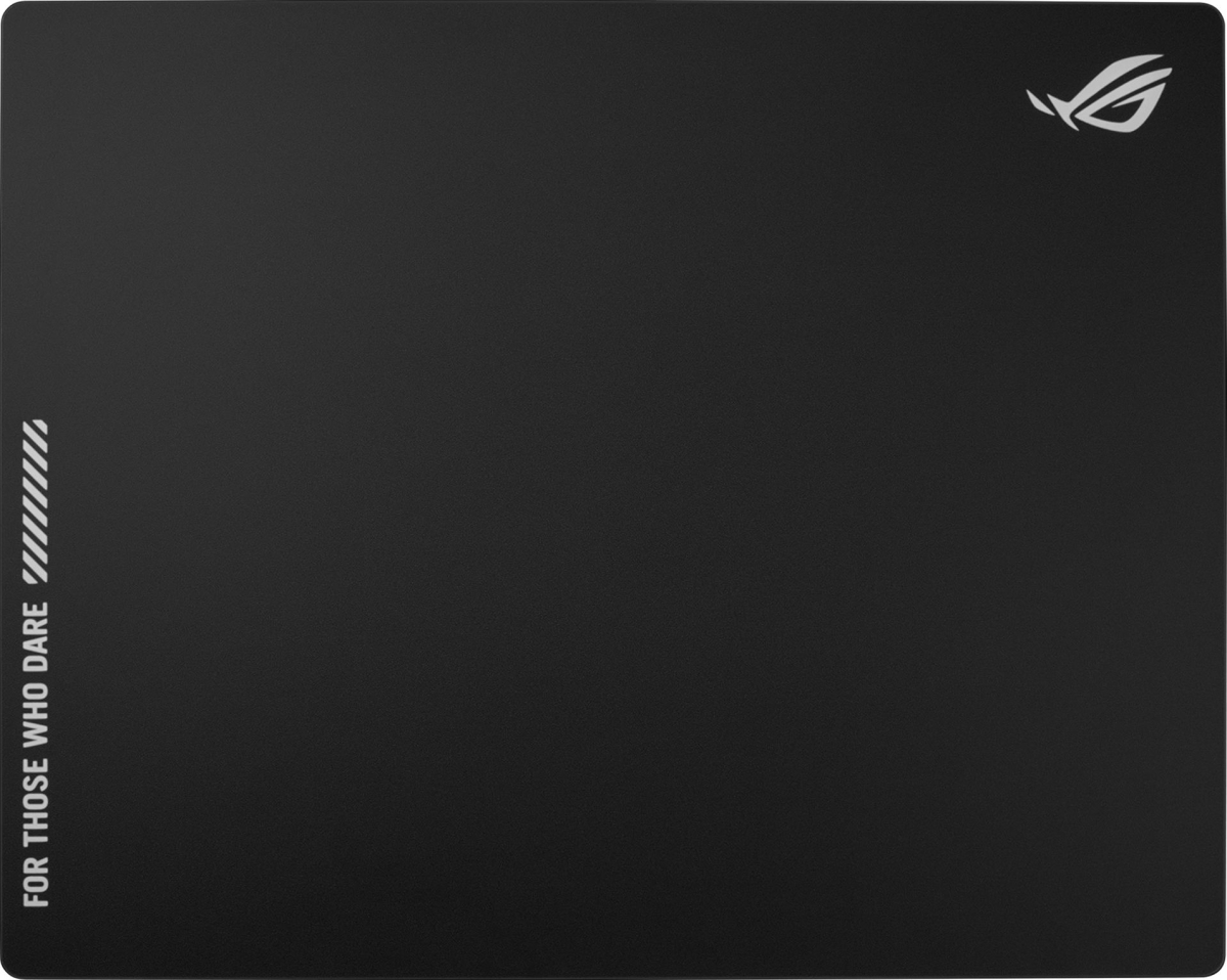 Подложка за мишка ASUS ROG Moonstone Ace L, Силиконова основа, темперирано стъкло, Черенна ниска цена с бърза доставка - BestPC.BG