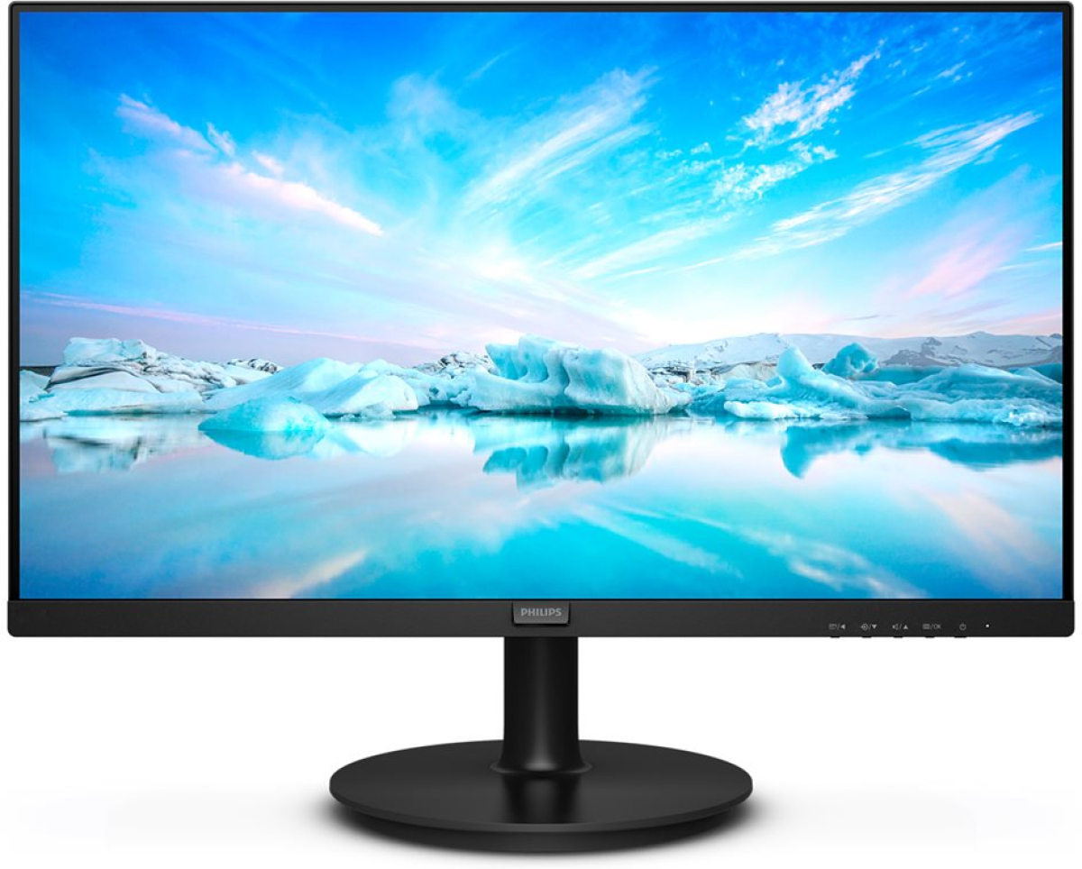 Монитор Philips 241V8LAB, 23.8" FHD, VA, Maтов, 4 ms, 100 Hz, 250 cd/m2, HDMI, 2x 2W, Черенна ниска цена с бърза доставка - BestPC.BG