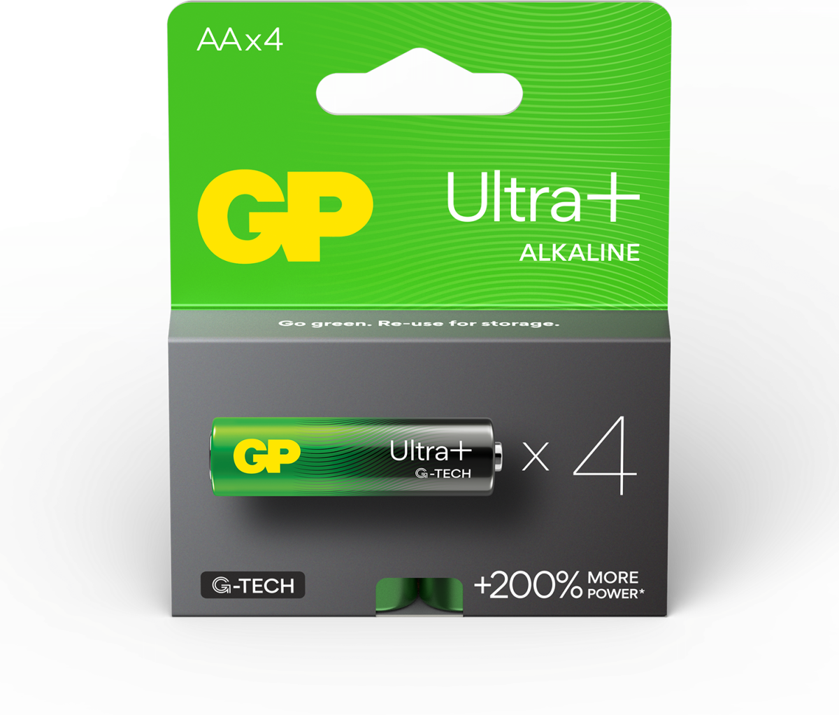 Алкална батерия GP ULTRA PLUS LR6 AA -4 бр. в опаковка- 1.5Vна ниска цена с бърза доставка - BestPC.BG