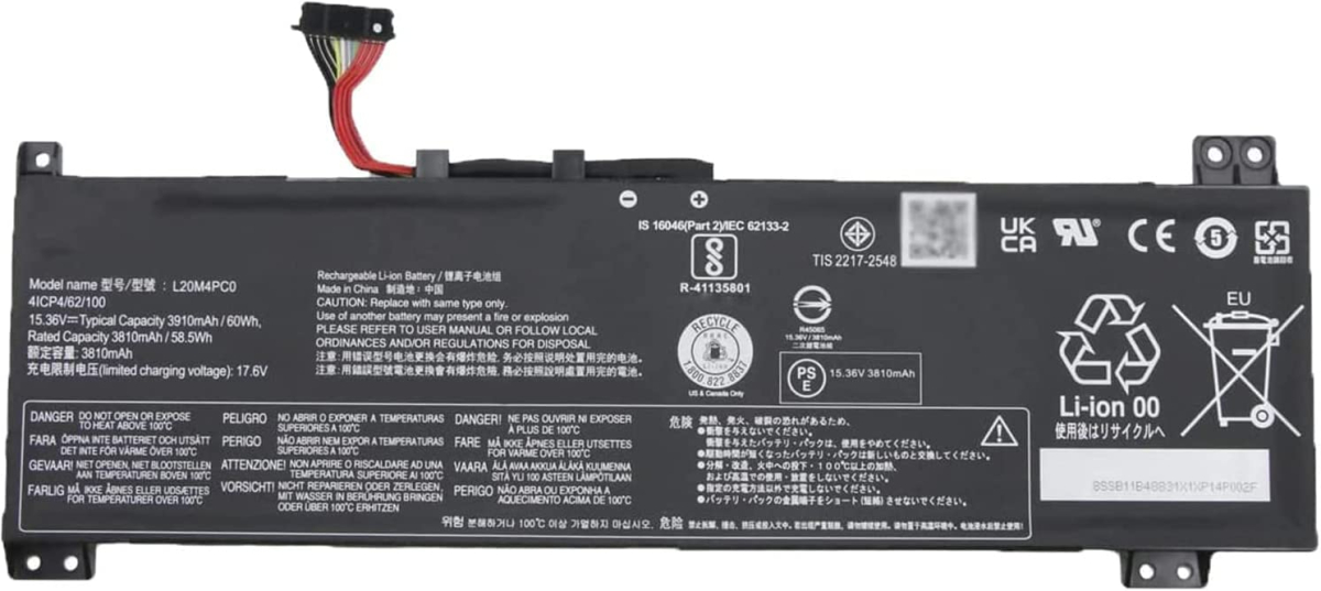 Батерия за лаптоп Lenovo, 4 клетки, 15.4V, 58Wh, Заместителна ниска цена с бърза доставка - BestPC.BG