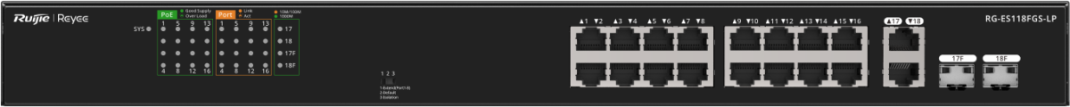 Комутатор/Суич Reyee RG-ES118FGS-LPна ниска цена с бърза доставка - BestPC.BG
