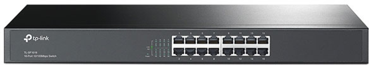 Комутатор/Суич TP-LINK TL-SF1016, 16x10/100, 3.2Gbps, 8K, 802.3X, 7.03BTU/h, Без вентилаторна ниска цена с бърза доставка - BestPC.BG