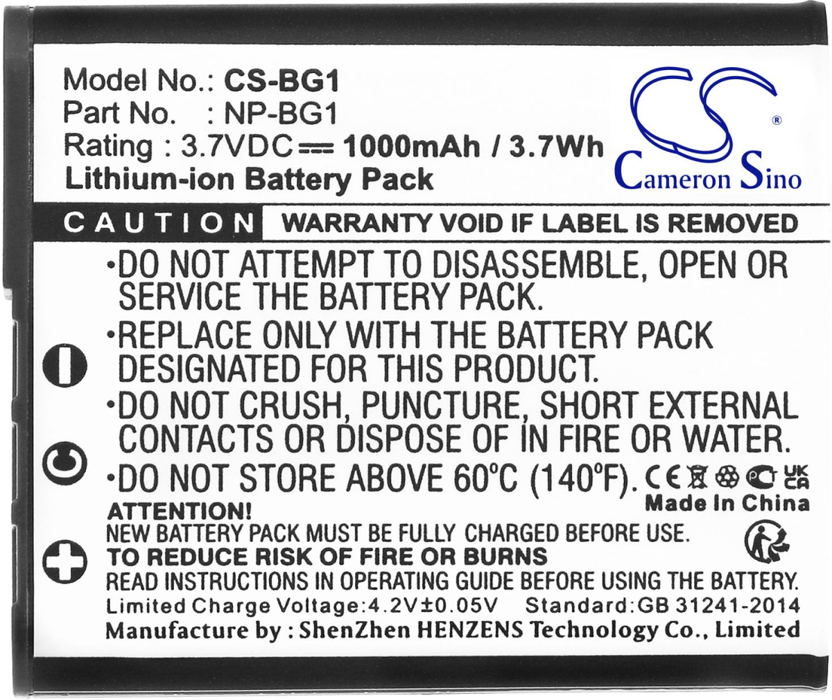 Аксесоар за фотоапарат Батерия за апарат SONY NP-BG1 LiIon 3.7V 1000mAh  Cameron Sinoна ниска цена с бърза доставка - BestPC.BG