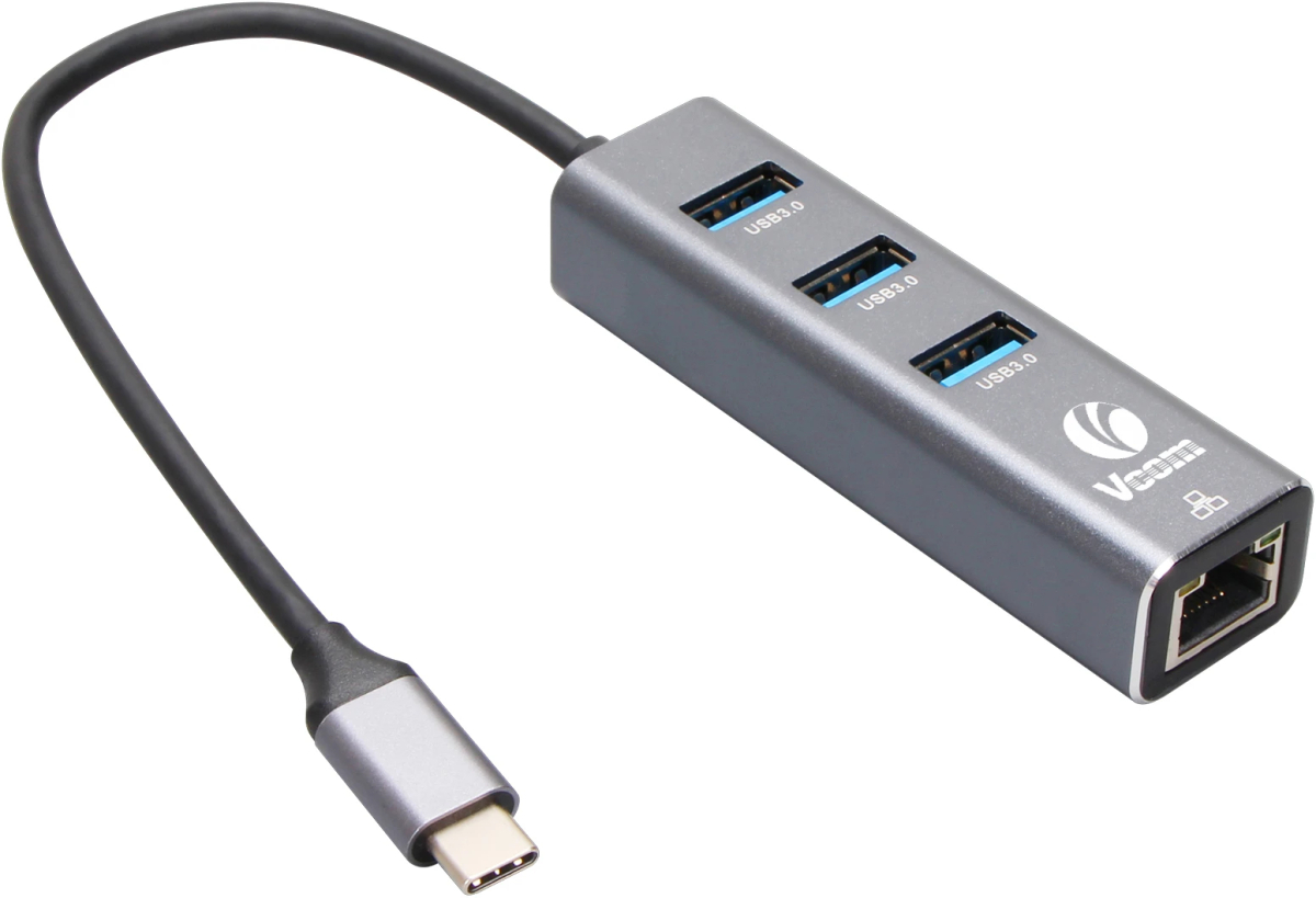 VCom докинг станция Docking USB Type-C to USB3.0 x 3 + LAN - DH311Bна ниска цена с бърза доставка - BestPC.BG