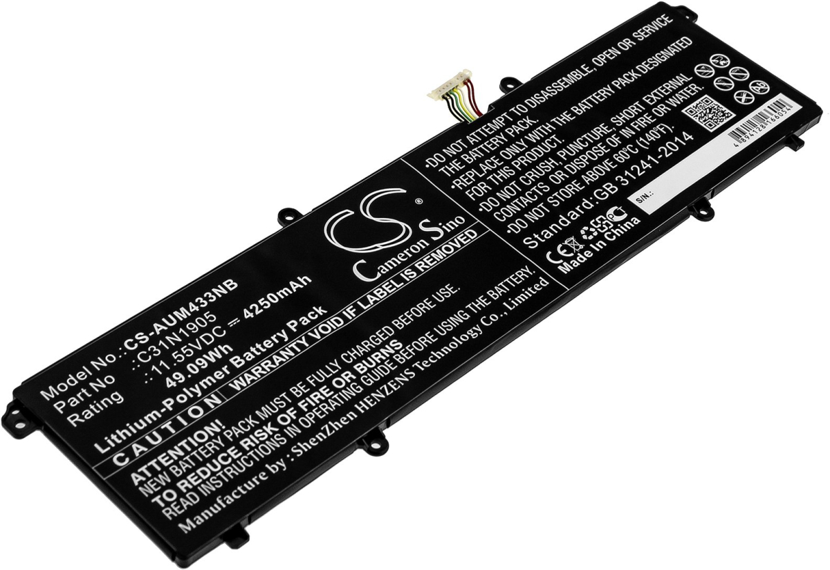 Батерия за лаптоп Asus, 3 клетки, 11.55V, 41Wh, Заместителна ниска цена с бърза доставка - BestPC.BG