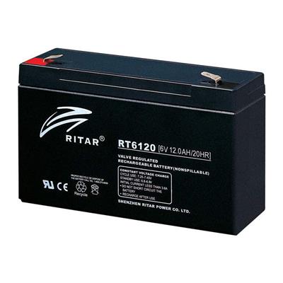 Оловна батерия RITAR, (RT6120) AGM, 6V, 12Ah, 150 -50 -93 mm, Терминал1на ниска цена с бърза доставка - BestPC.BG